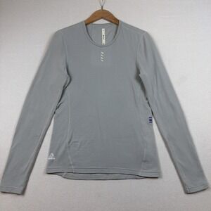 MAAP Cycling Thermal Base Layer Shirt Top Mens Size L Gray Polartec Power Grid